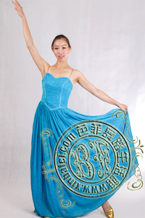 蓝舞蹈裙