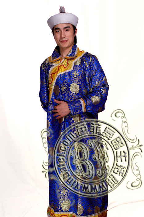 蒙古长袍蓝色