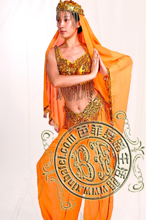 橙波斯 印度服装