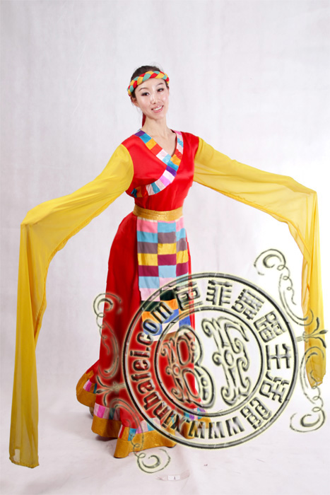 红身黄袖 藏族服装