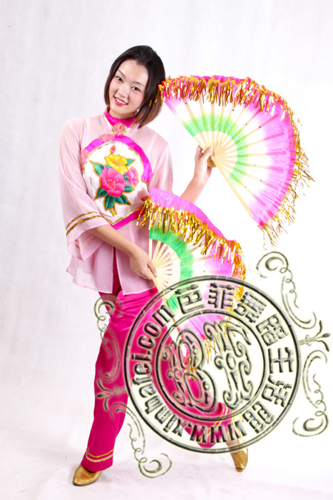 粉色纱袖 汉族舞蹈服