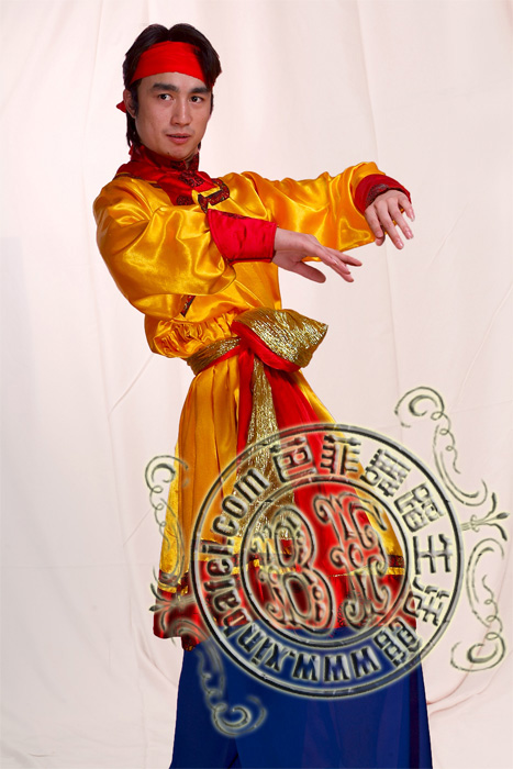 黄色蒙古袍 演出服装