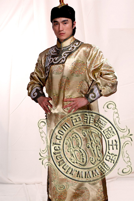 金色长袍 蒙古演出服