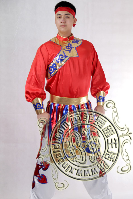 新款红色 蒙古舞蹈服