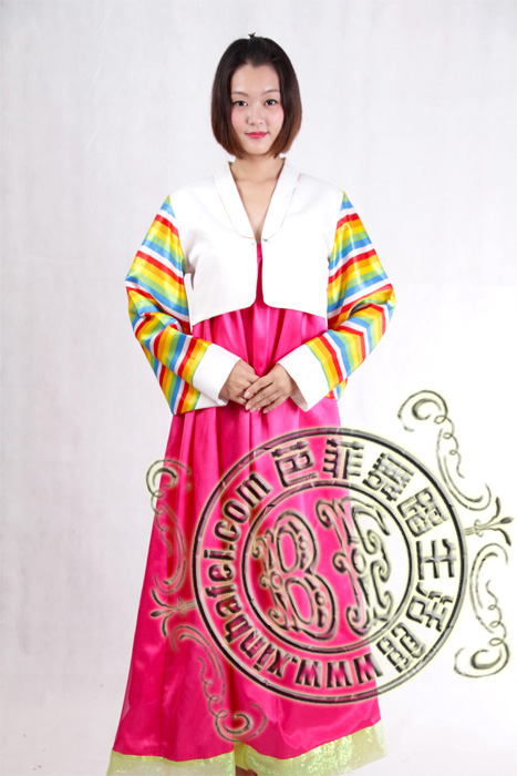 白粉色 朝鲜族演出服