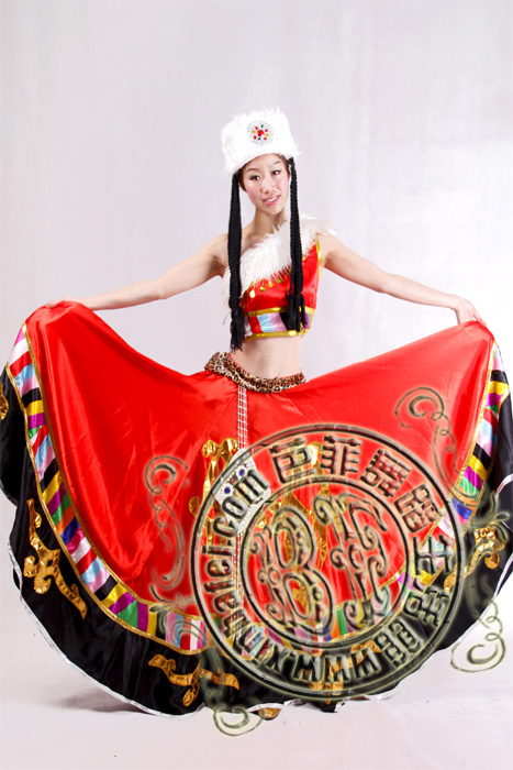 藏族红裙装 演出舞蹈