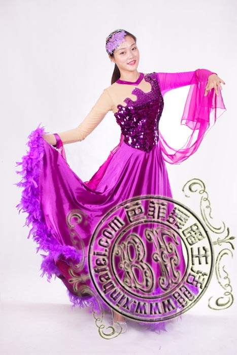 神秘紫色 国标舞裙
